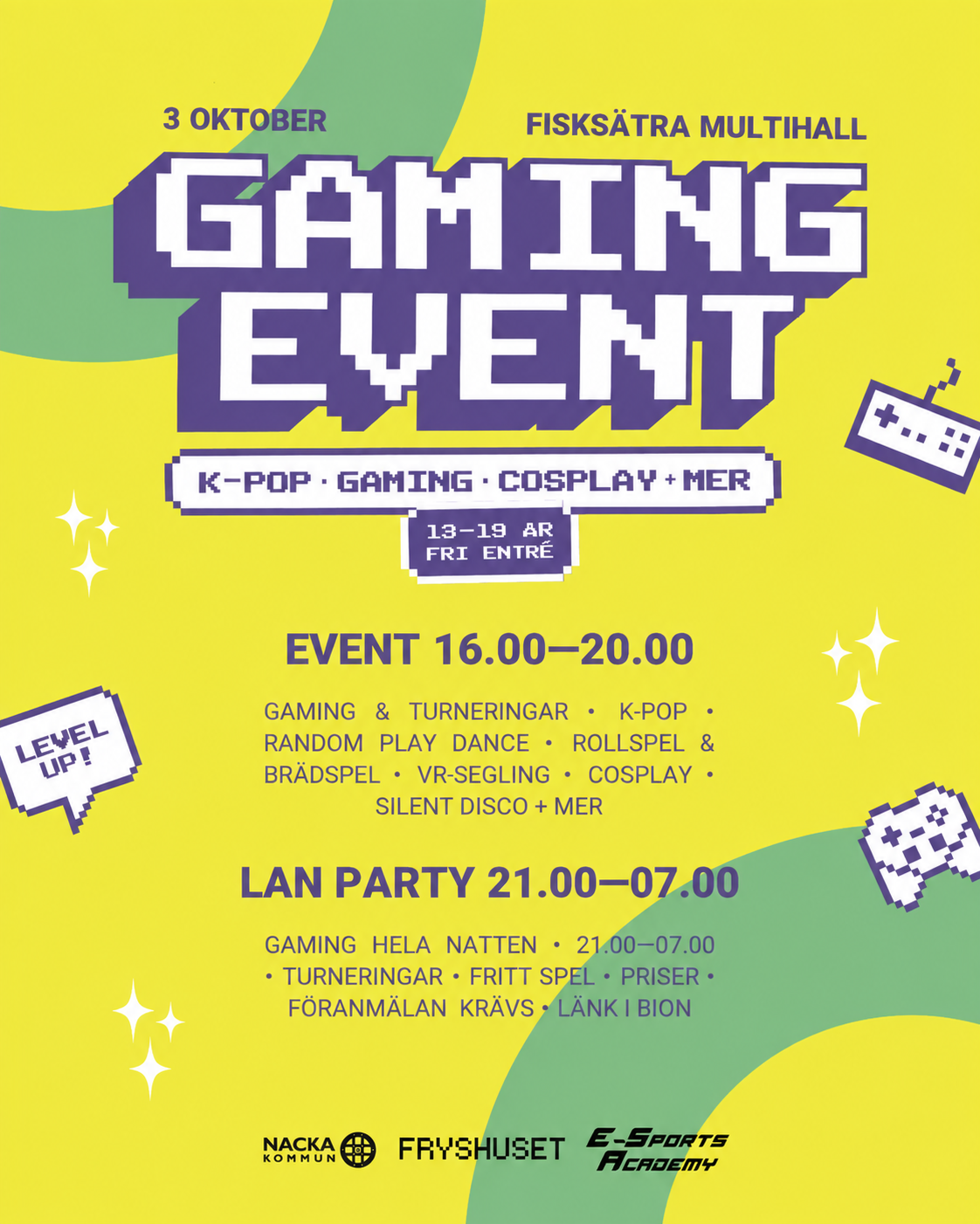 Poster för Game Days Fisksätra den 3 oktober 2026
